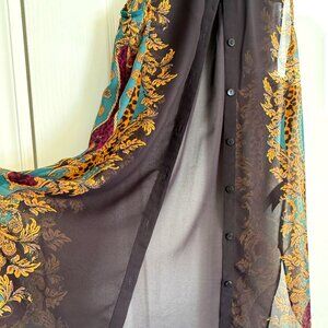 H&M Sheer Vintage Sleeveless Blouse